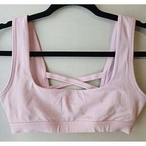 BLOGILATES‎ Women's Pink Criss Cross Back Sports Bra XS Pilates Yoga Athleisure